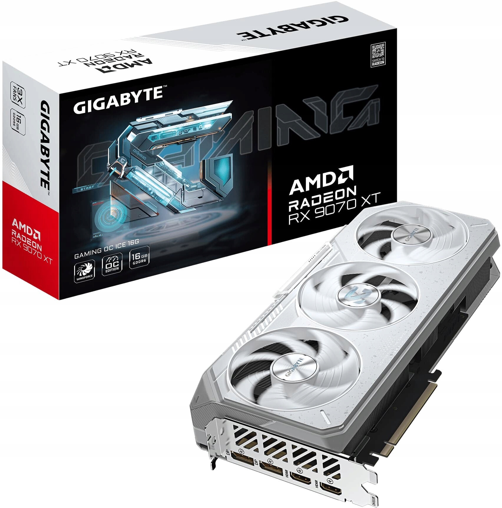 Karta graficzna Gigabyte Radeon RX 9070 XT Gaming OC ICE 16GB