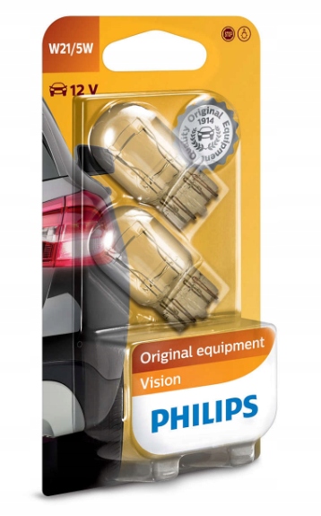 

Żarówki Philips W21/5W Vision 12V 21W 5W 2 Sztk