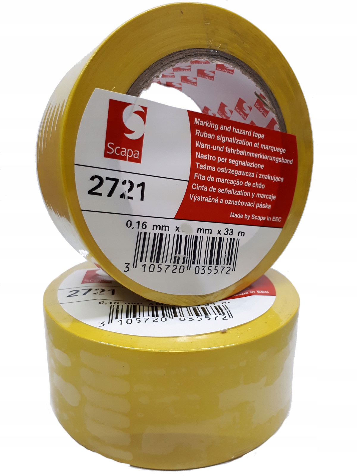 

Taśma Ostrzegawcza Żółta Scapa 2721 100 mm x 33 m