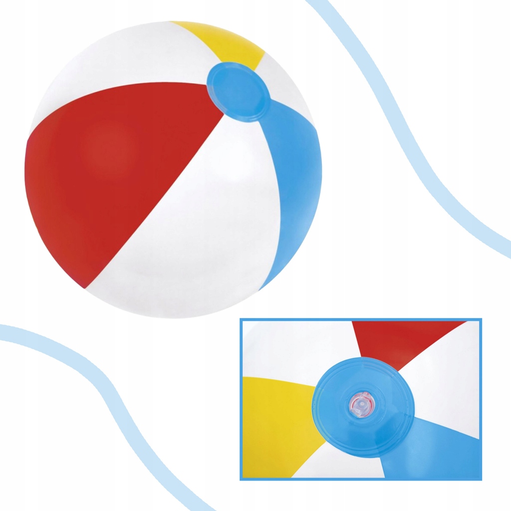 BESTWAY PIŁKA PLAŻOWA DMUCHANA WIELOKOLOROWA DZIECI NA PLAŻĘ DO BASENU 51cm Model Beach Ball SPORT