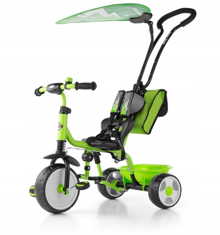 Rower trójkołowy Milly Mally Boby Zielony Daszek