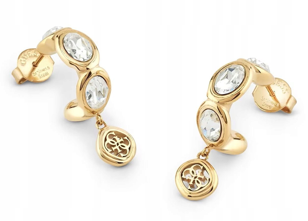 Ocelové Zlaté Náušnice Guess Mamounia Náušnice Křišťály JUBE05571JWYGT/U