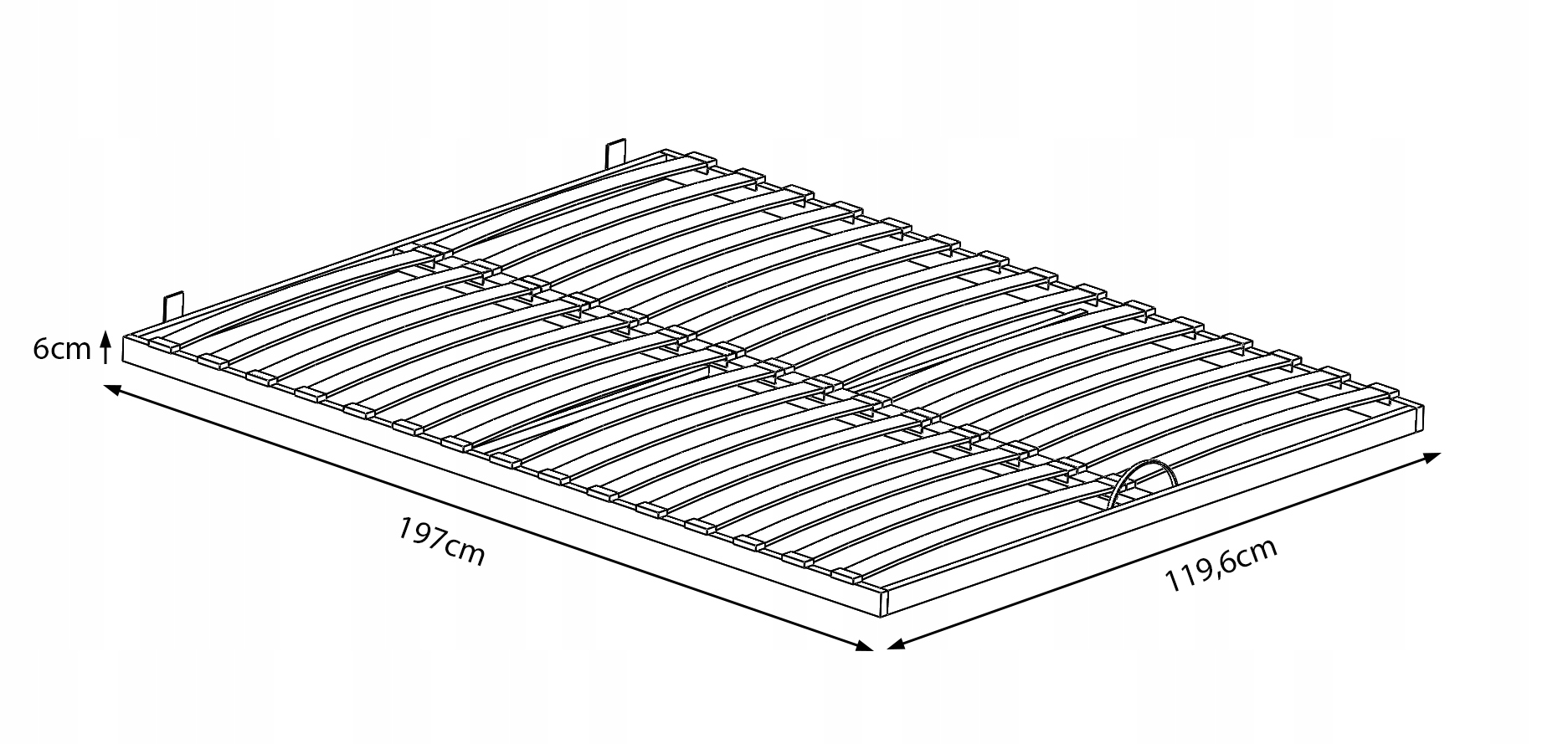Stelaż wkład do łóżka 120x200 premium poszerzony Kod producenta 120proPO