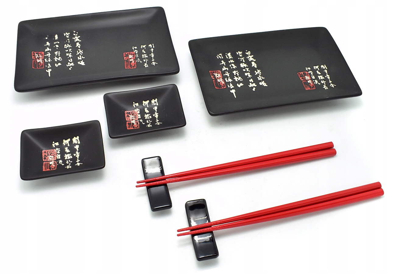 

Komplet do sushi na 2 osoby Czarna Poezja