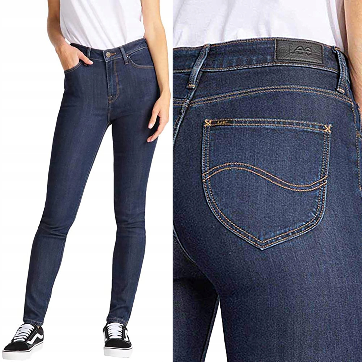 Lee Scarlett High Tonal vysoké dámské džínové kalhoty úzké nohavice W30 L29