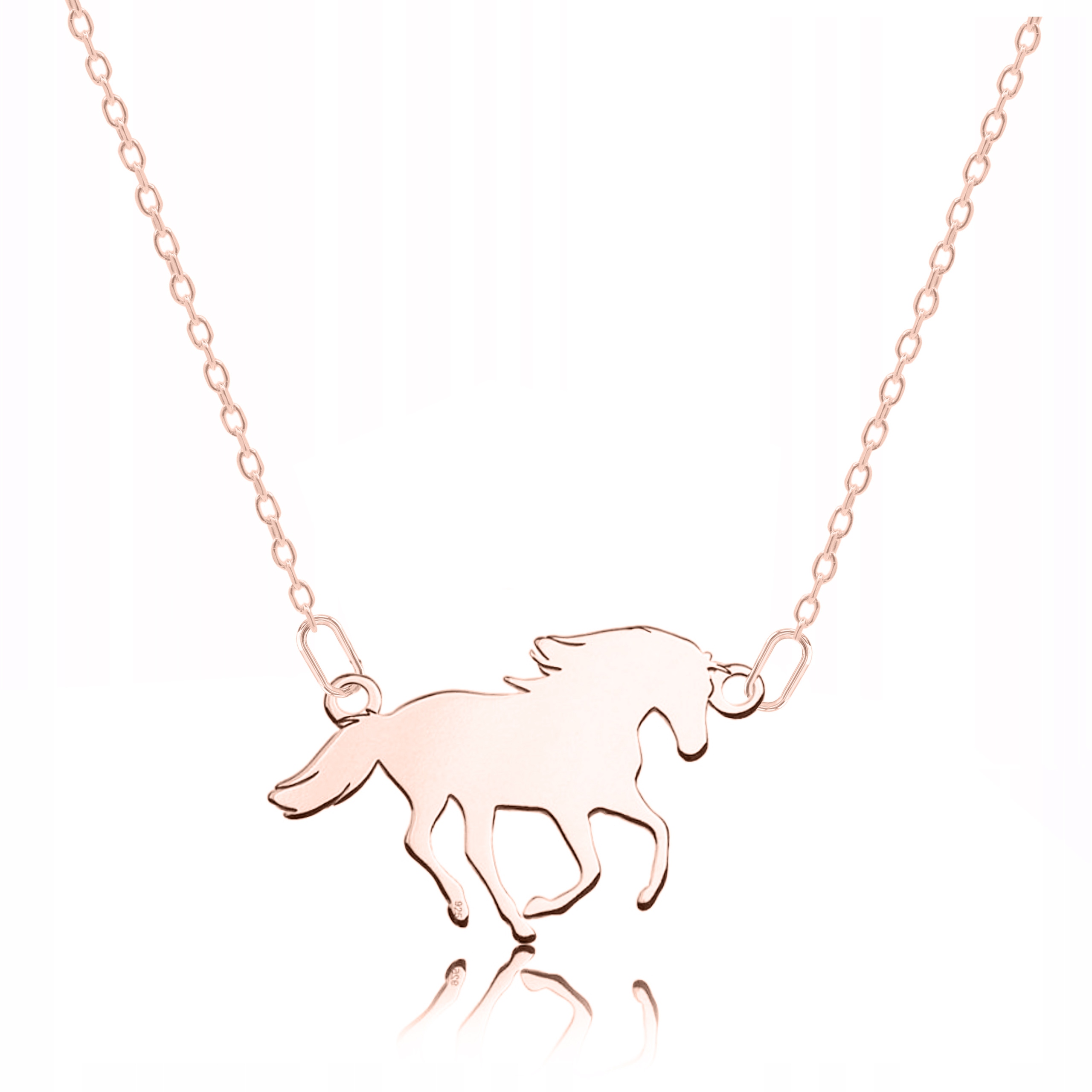 Řetízek zlatý náhrdelník 925 Kůň Koník Zvíře