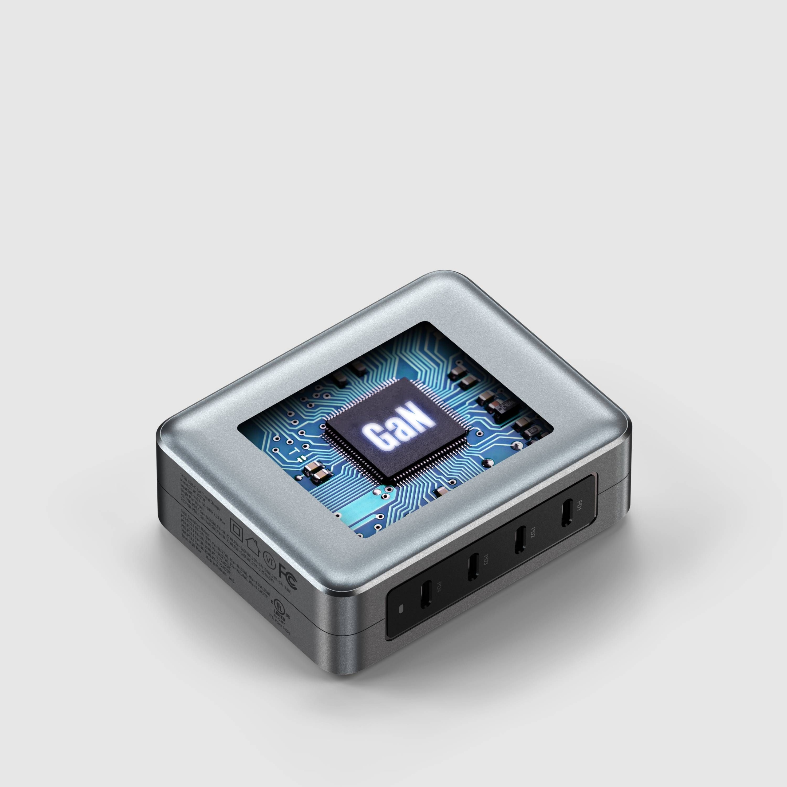 SATECHI Ładowarka Podróżna Sieciowa 4x USB-C 145W Adapter US/UK/EU/AU GaN Marka Satechi