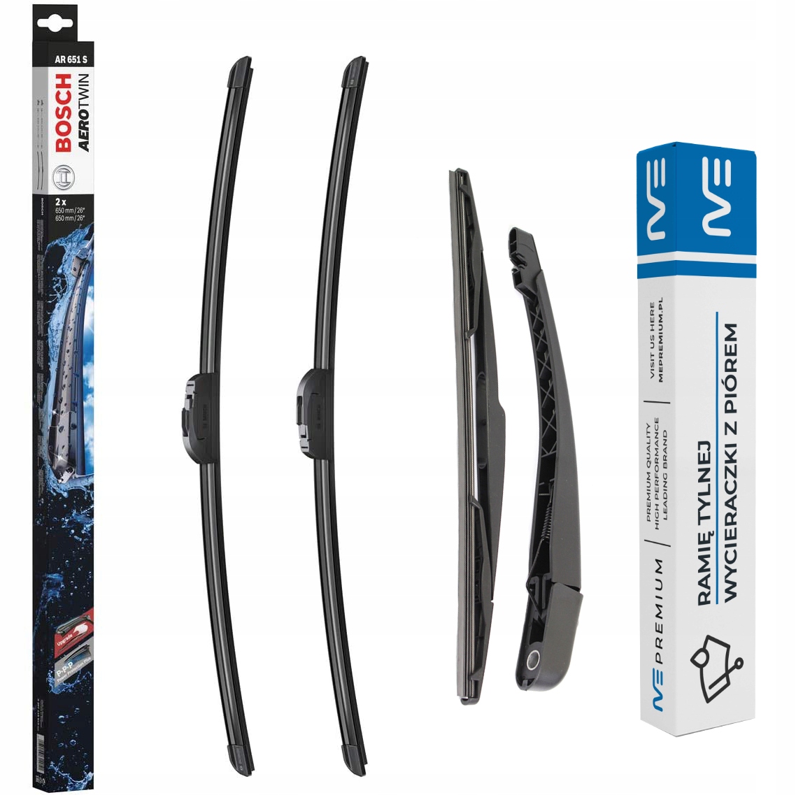 ME-000020 3397118913 - ПЕРЕДНІЙ + ЗАДНІЙ СКЛООЧИСНИК ДЛЯ PEUGEOT 307