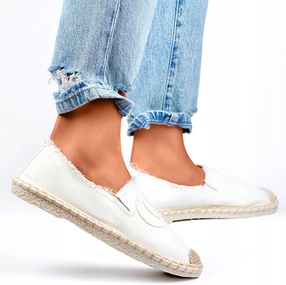 TENISÓWKI BALERINY ESPADRYLE TRAMPKI BIAŁE 39 Marka bez marki