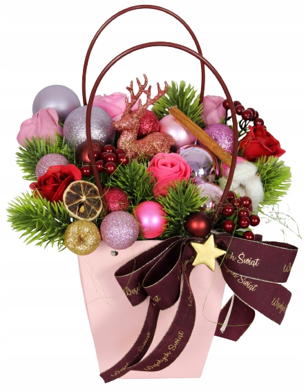 

Kwiaty Mydlane Stroik Śwąteczny Box Duży