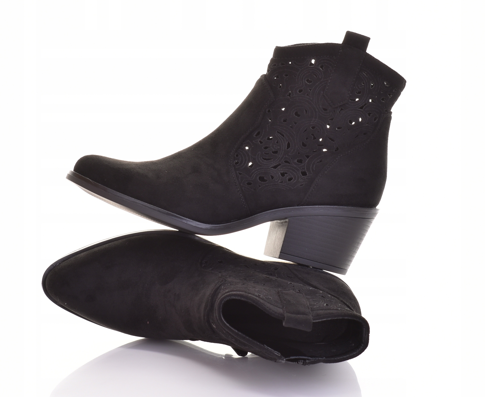 Dámské Kotníkové Boty S Plochým Podpatkem, Módní, Černé, Elegantní