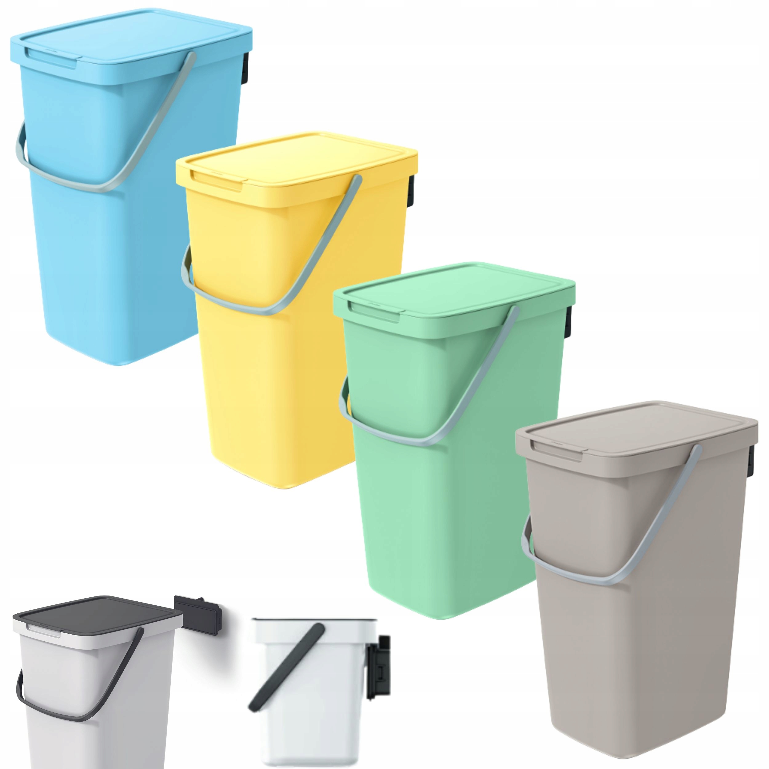 Levně 4x Odpadkový koš 20L Systema Sada na třídění odpadků