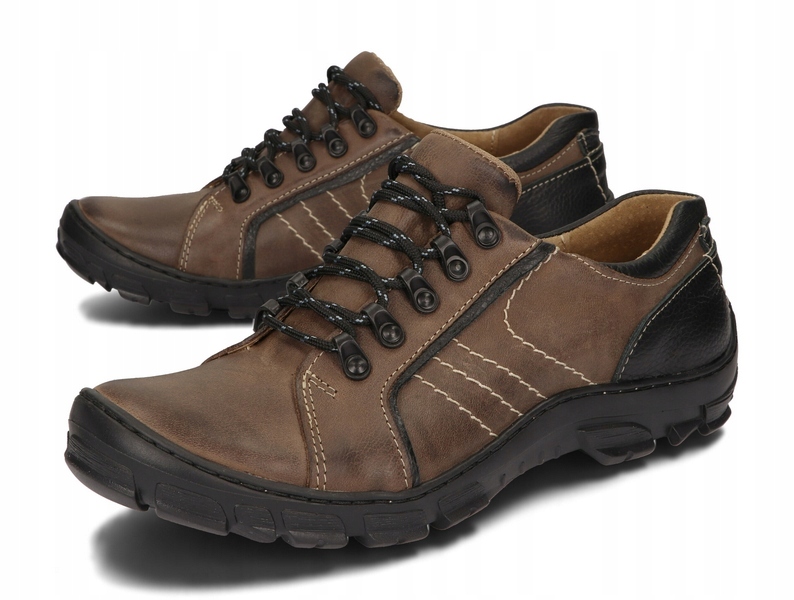 PÓŁBUTY MĘSKIE BUTY TREKKINGOWE 904 BRĄZOWY 41 Rozmiar 41