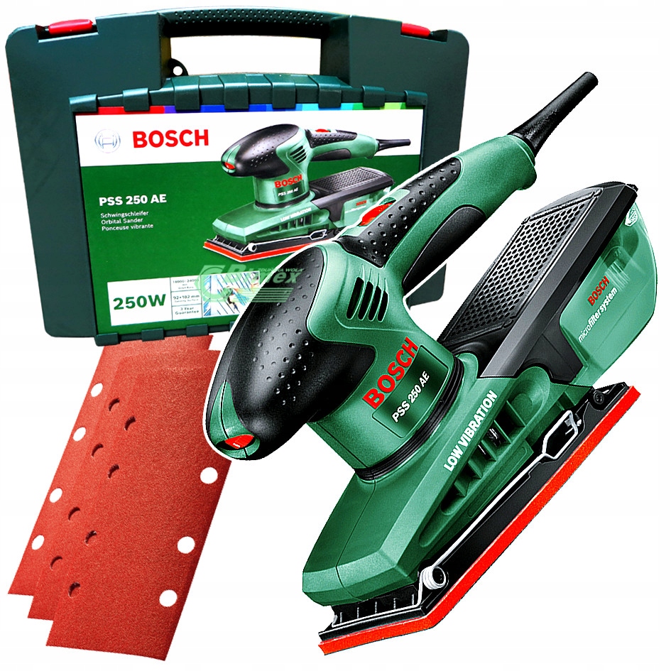 Szlifierka oscylacyjna 250W Pss 250 Ae Bosch 0603340200 93x185mm
