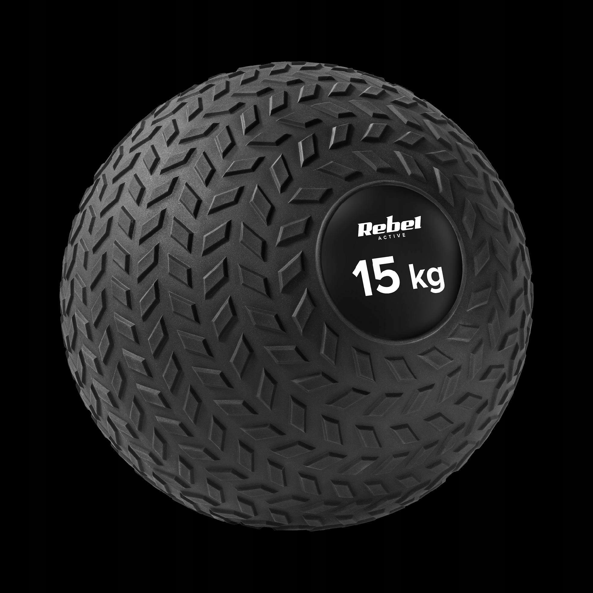 Malý lékařský rehabilitační míč Slam Ball 23 cm, 15 kg, Rebel
