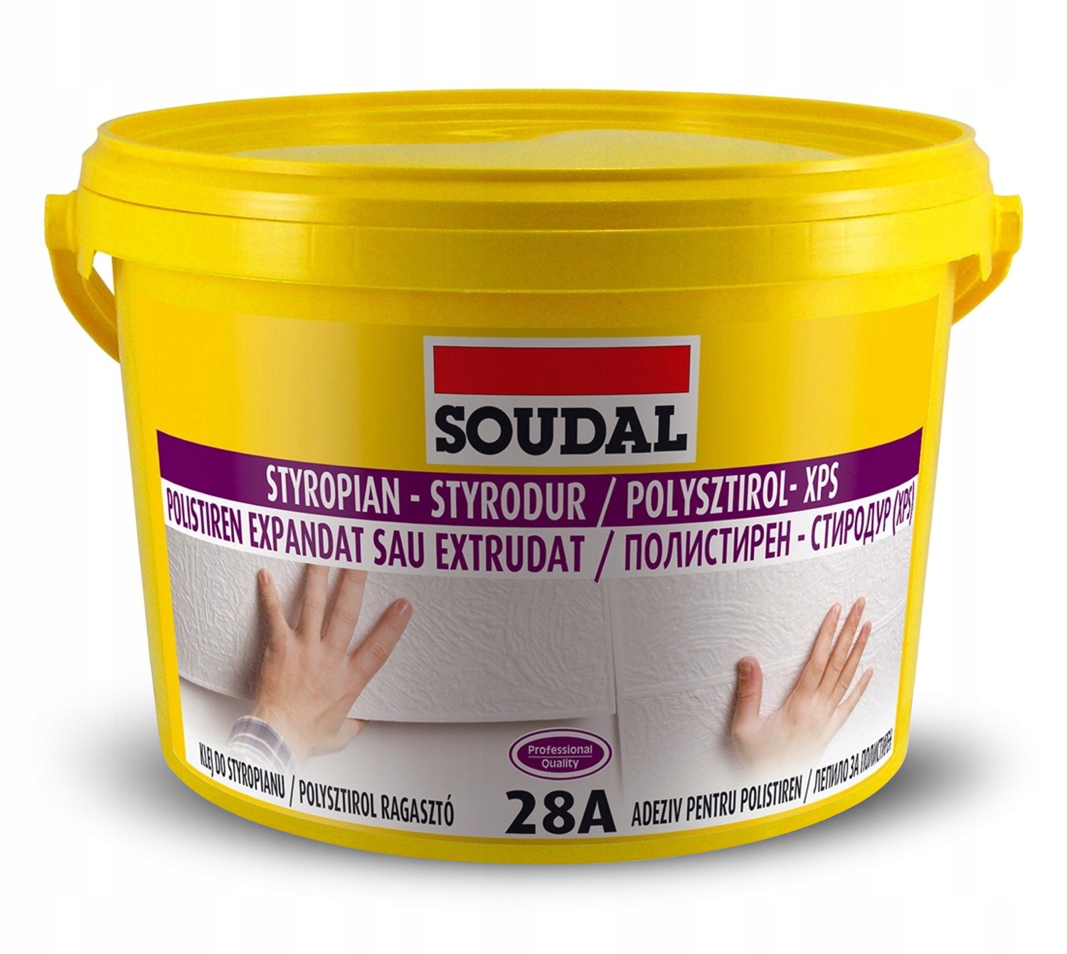 silné lepidlo na polystyren Xps Eps Soudal 28A 5 kg uvnitř i vně