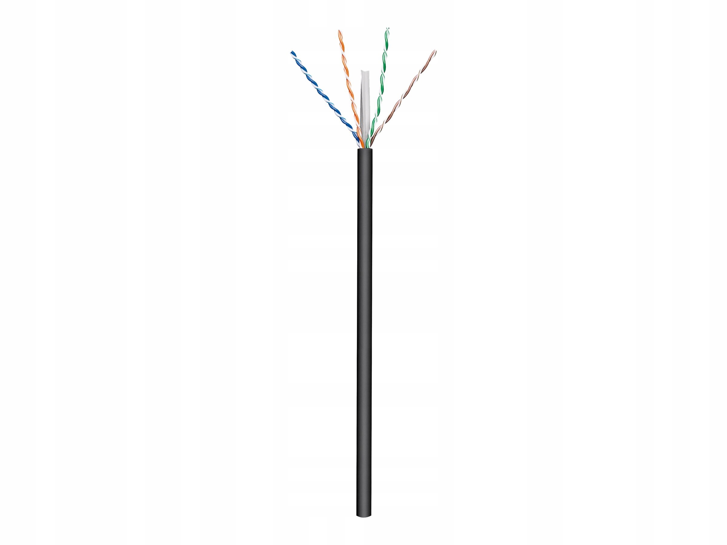 Kabel Goobay Cat 6 U/utp 100m czarny do monitoringu i instalacji zewnętrzny