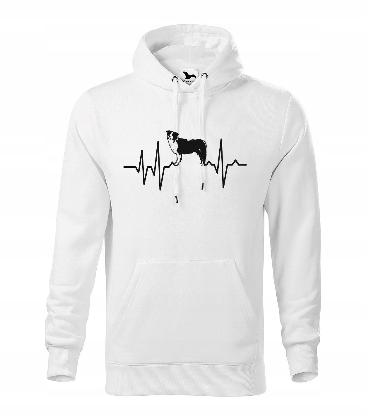 

Bluza z kapturem Pies Border Collie Ekg męska