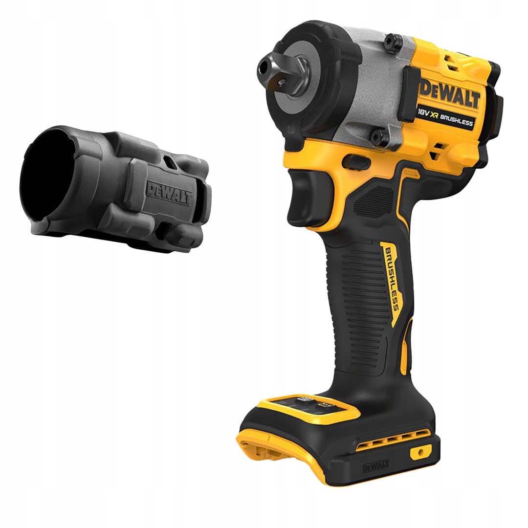 Rázový uťahovák 406 Nm 18V Xr 1/2 Bl body DeWALT DCF922N gumová krytka PB921