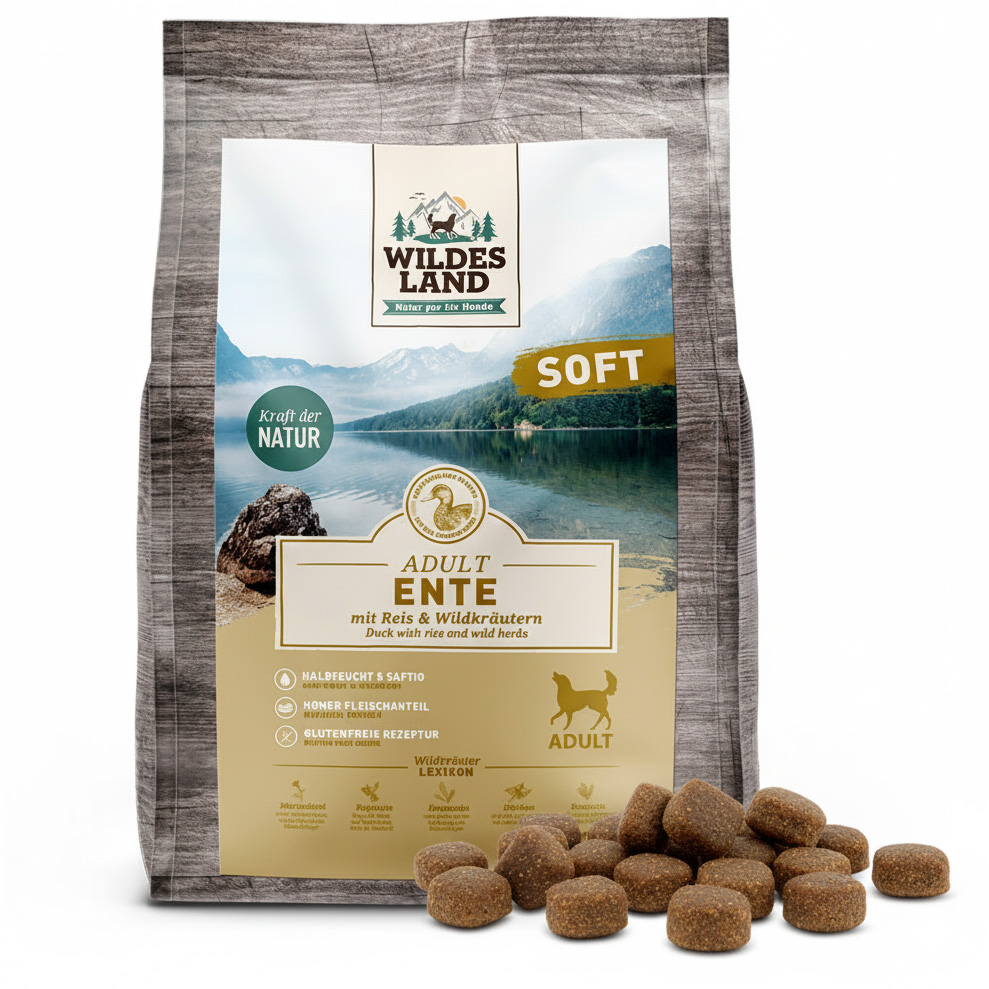 Wildes Land Dog polovlhká kachní rýže 1,5 kg krmivo pro psy