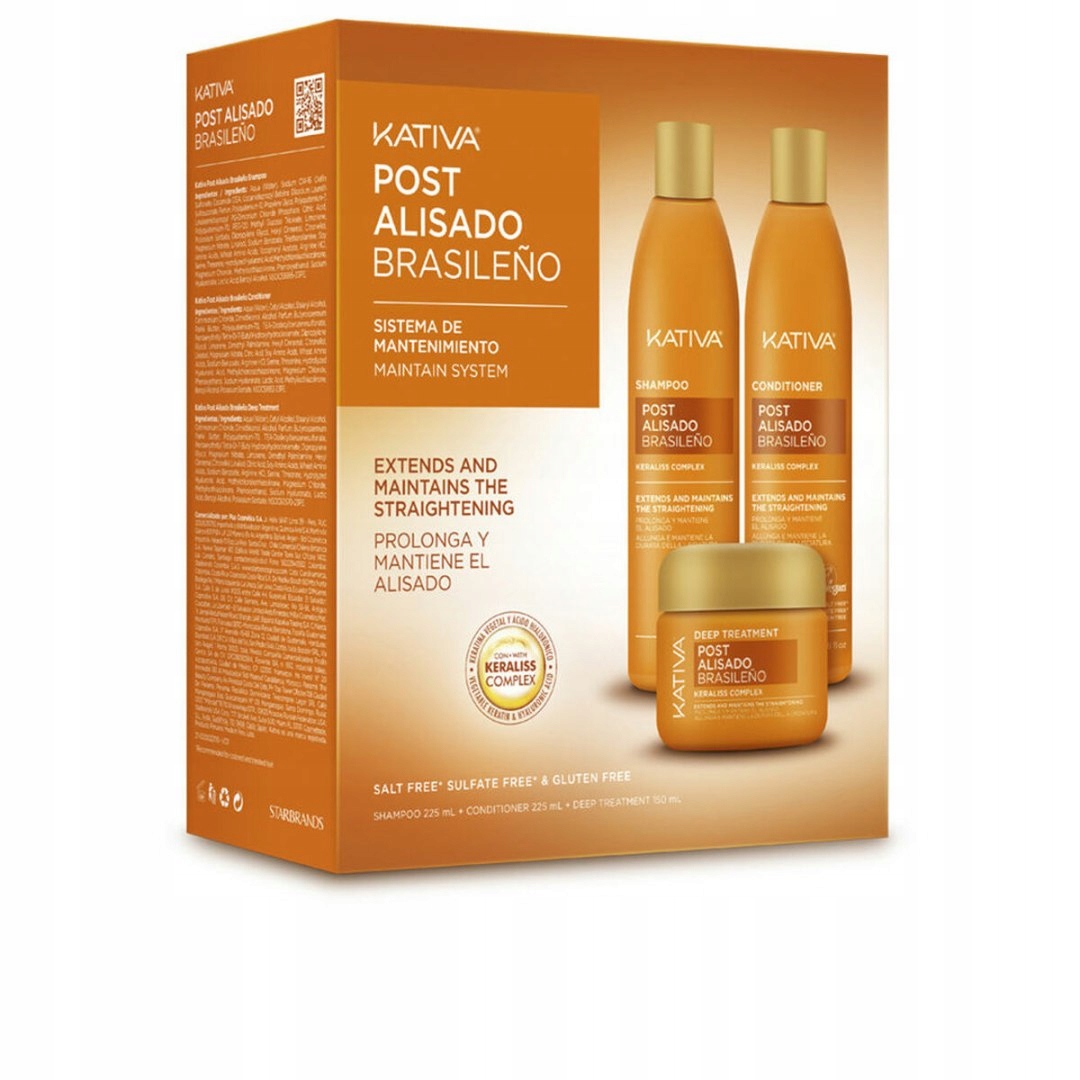 Ošetření pro narovnání vlasů Kativa Keratin Express 2 díly