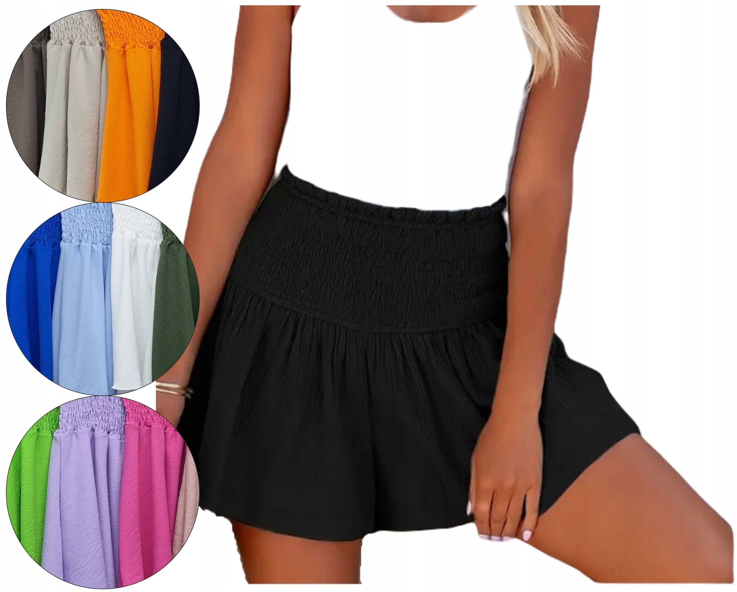 SZEROKIE luźne SPODENKI damskie SPÓDNICO SPODENKI Rozmiar uniwersalny