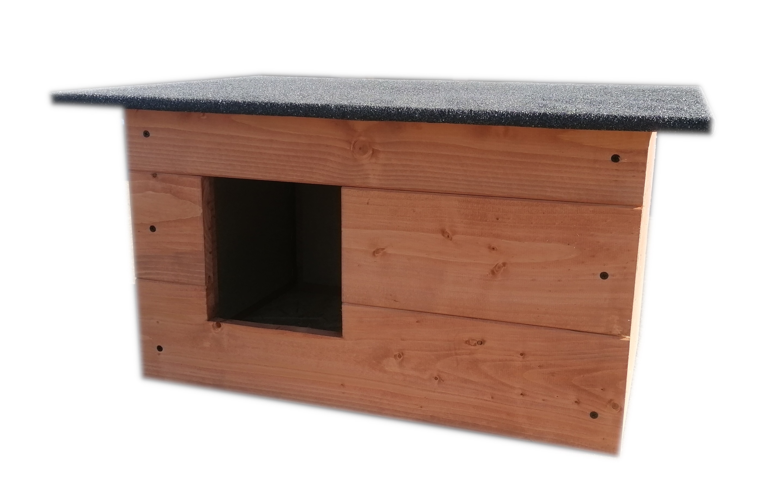 Levně Bouda pro kočky, domeček pro kočky, zateplená budka pro kočky s prvky