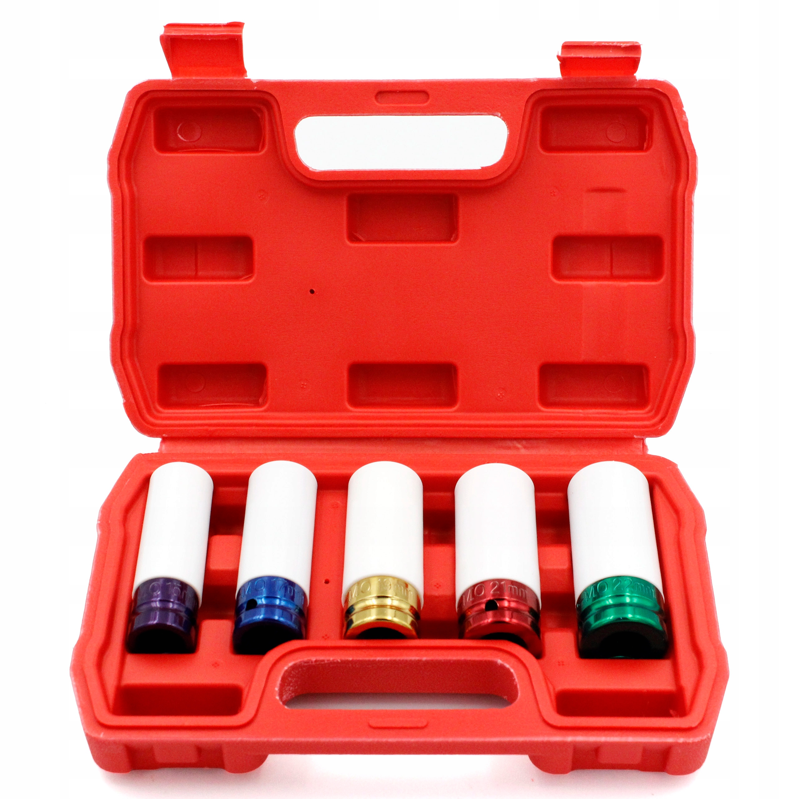 Nasadki Udarowe Zestaw Do Felg Alufelg Aluminiowych 15-22 MM 1/2 Długie