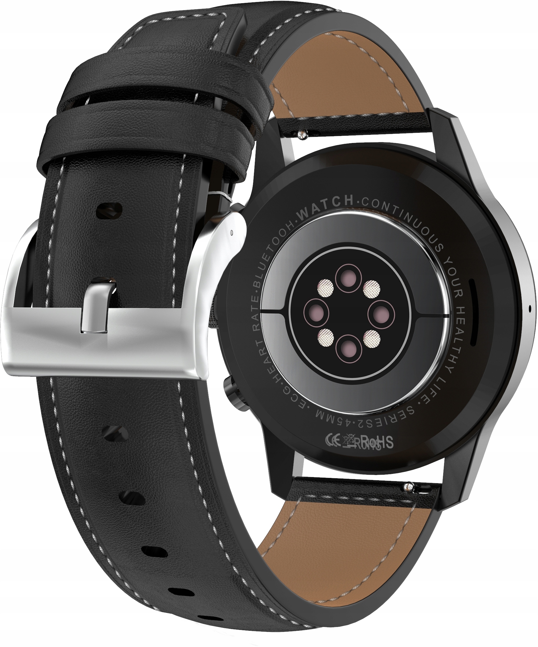 

Pasek Skórzany Do Smartwatch Zegarek Czarny 22mm