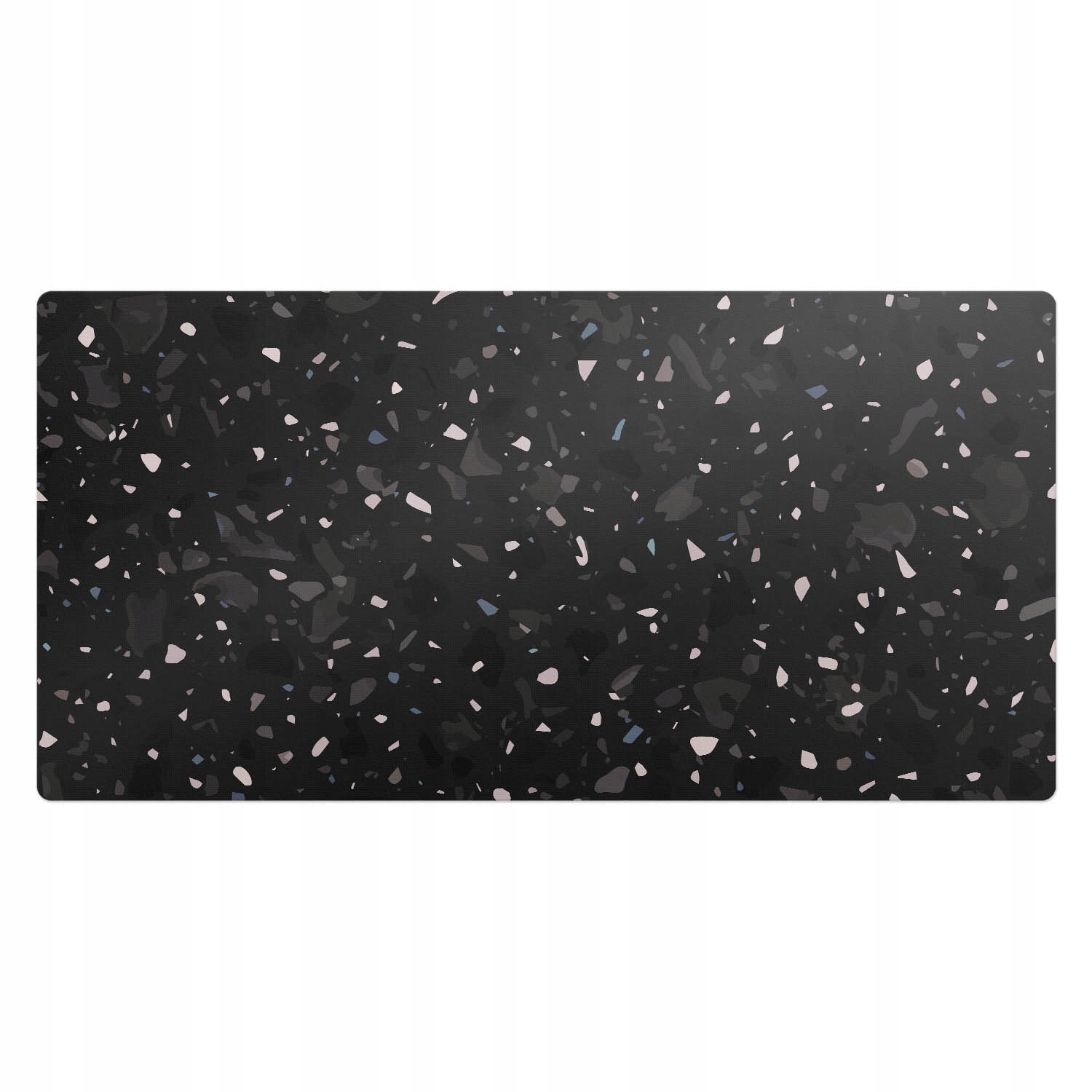 Ochronna podkładka winylowa dla firm i biur Terrazzo ciemny wzór 100x50 cm