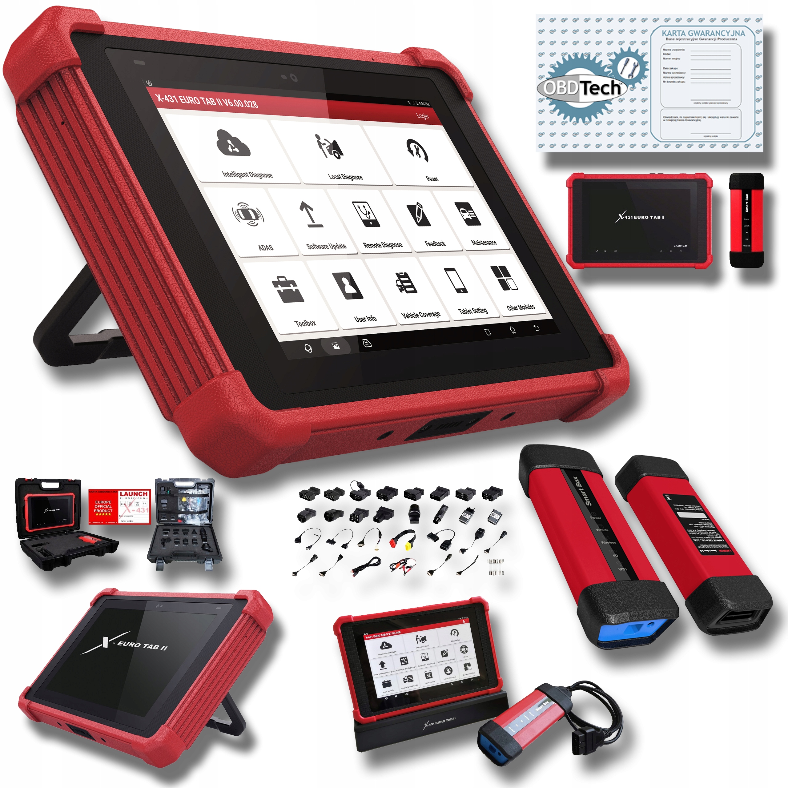 LAUNCH X-431 EURO TAB II J2534, DolP, CAN FD