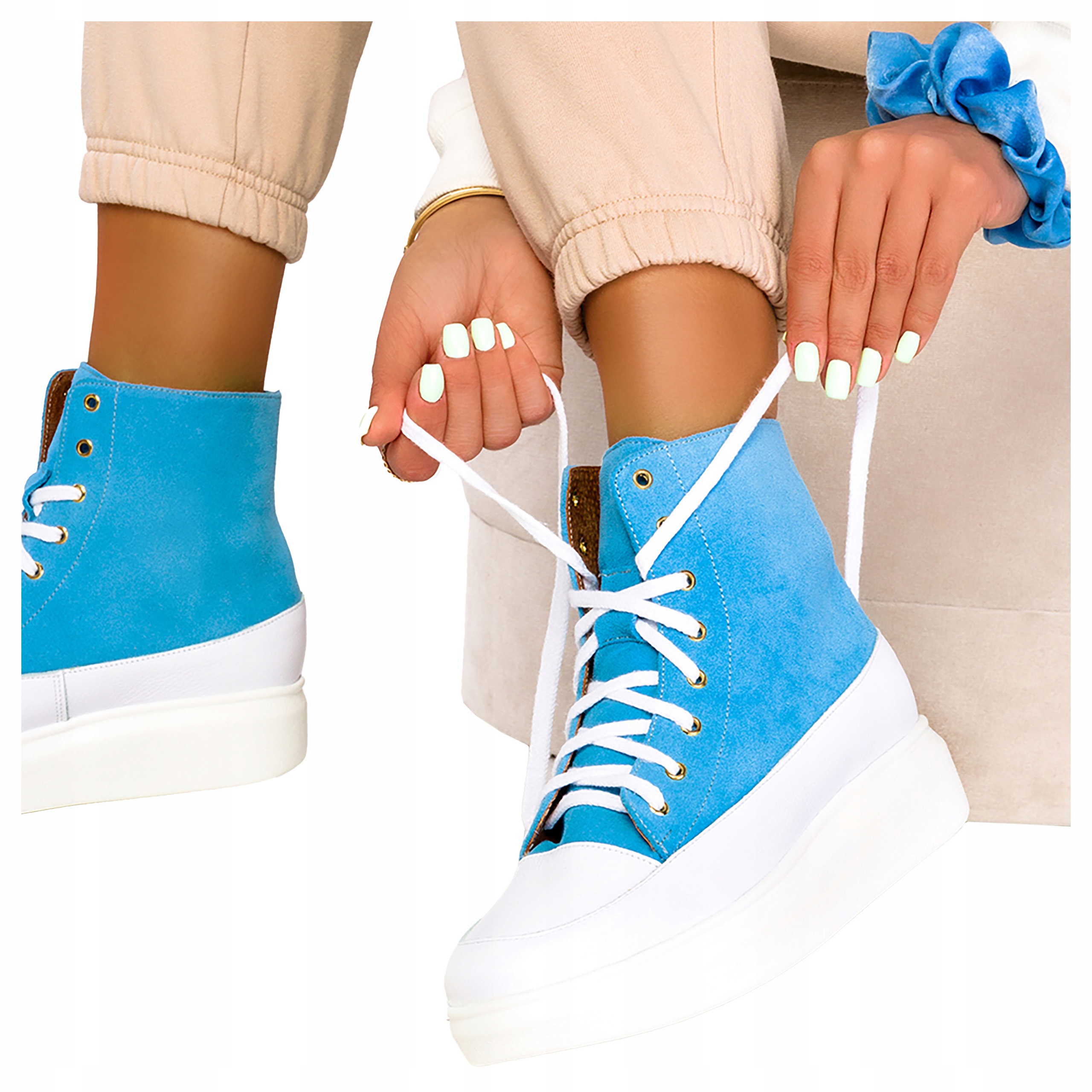 Vysoké Tenisky, Kožené Boty Na Platformě New 40