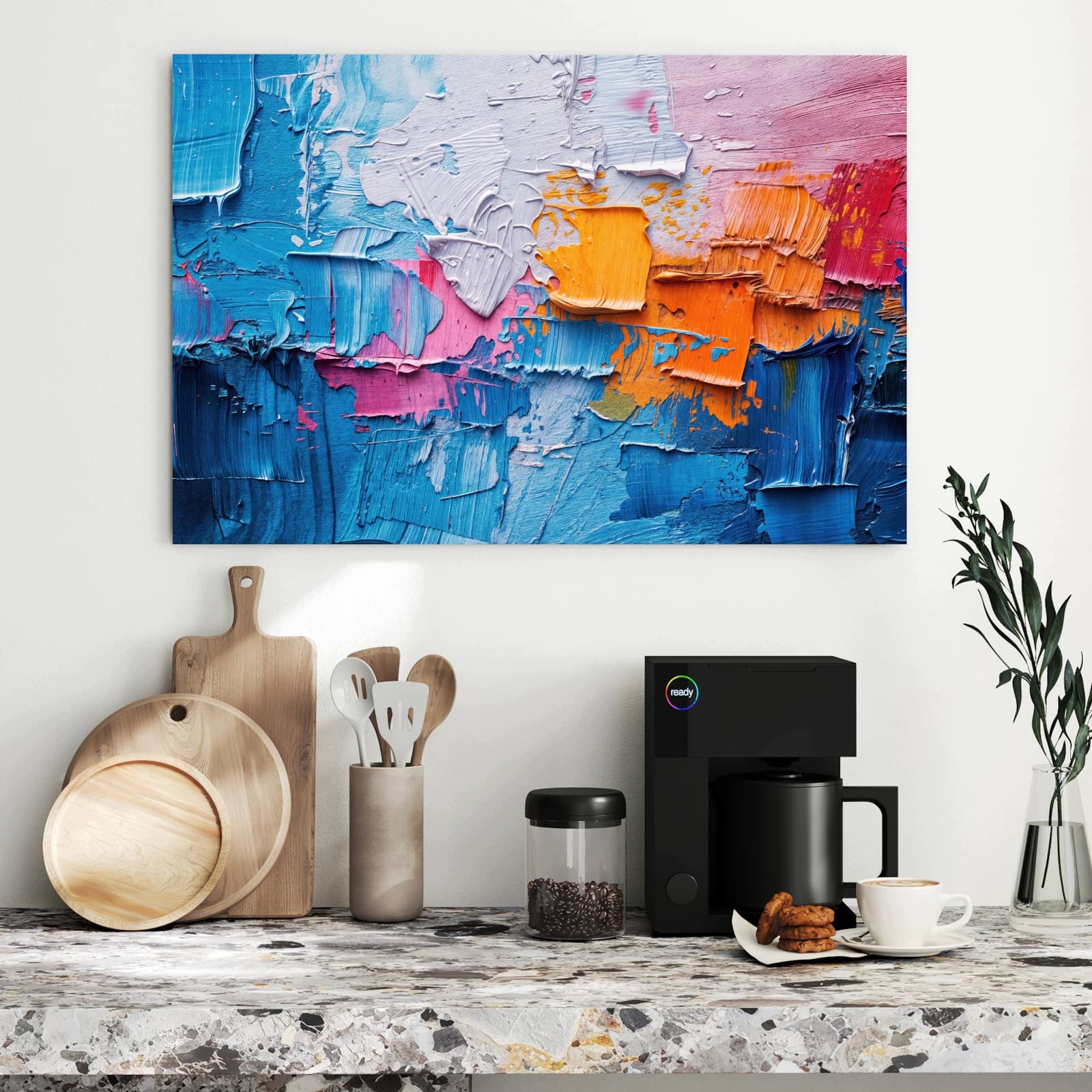 Magnetická tabule Struktura barevná Grafika 90 × 60 cm