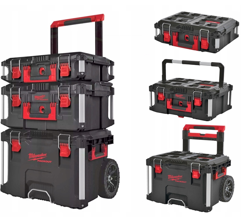Milwaukee Zestaw Walizek Skrzyń Skrzynka Packout 3 Szt. 4932464244