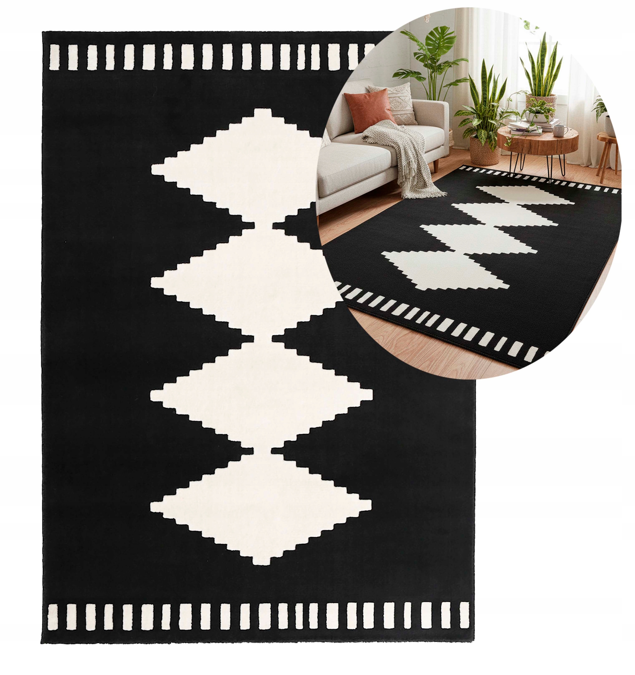 Koberec Do Obýváku Home Art Měkký Boho Styl 160X230