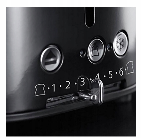 RUSSELL HOBBS Toster Retro Czarny Stalowy 2 Kromki 1300W 6 Stopni Opiekania — miniatura 13