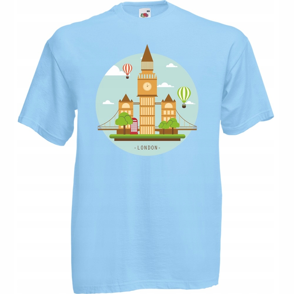 

Koszulka Londyn London Uk Anglia L błękitna