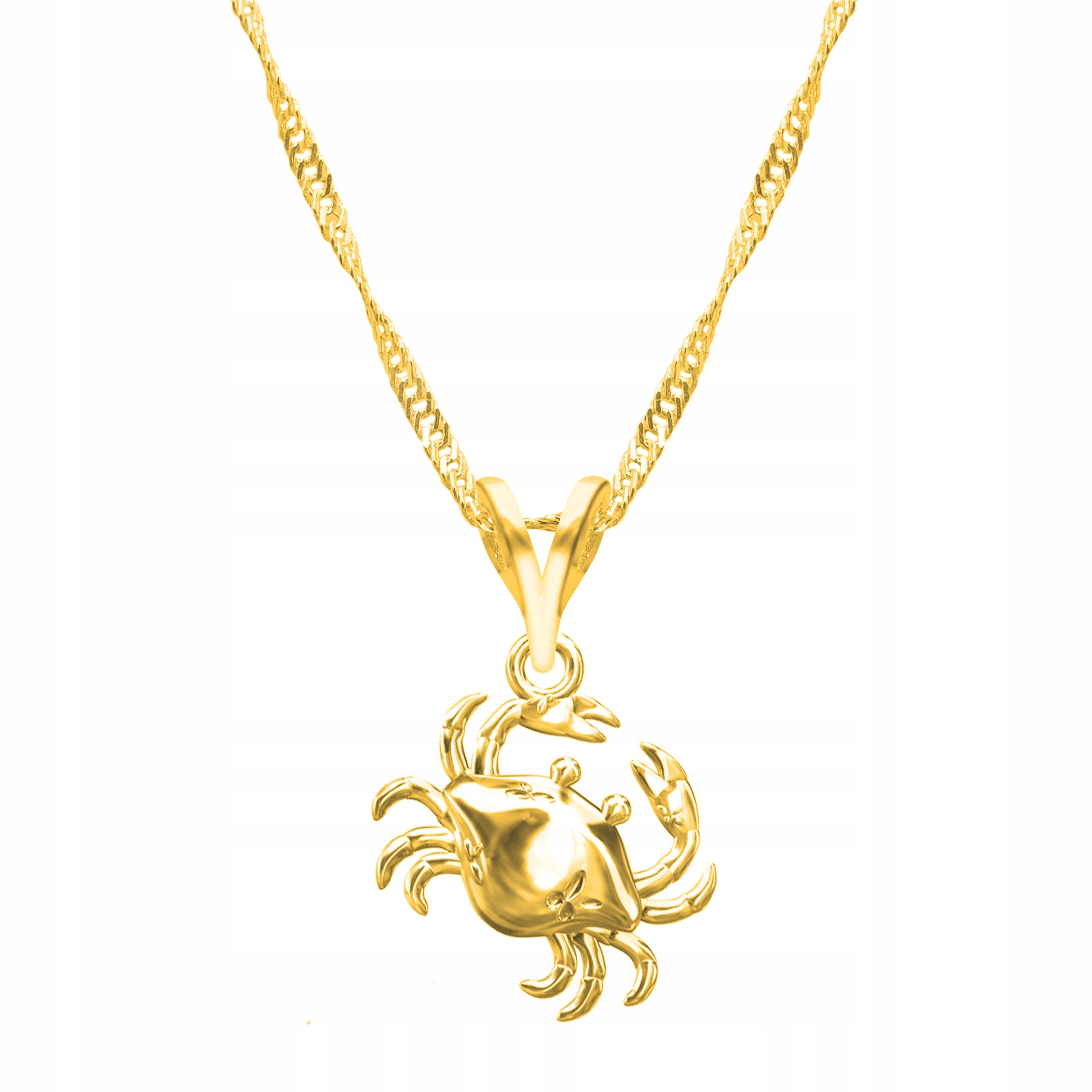 Řetízek zlatý náhrdelník 925 Krab Korýš