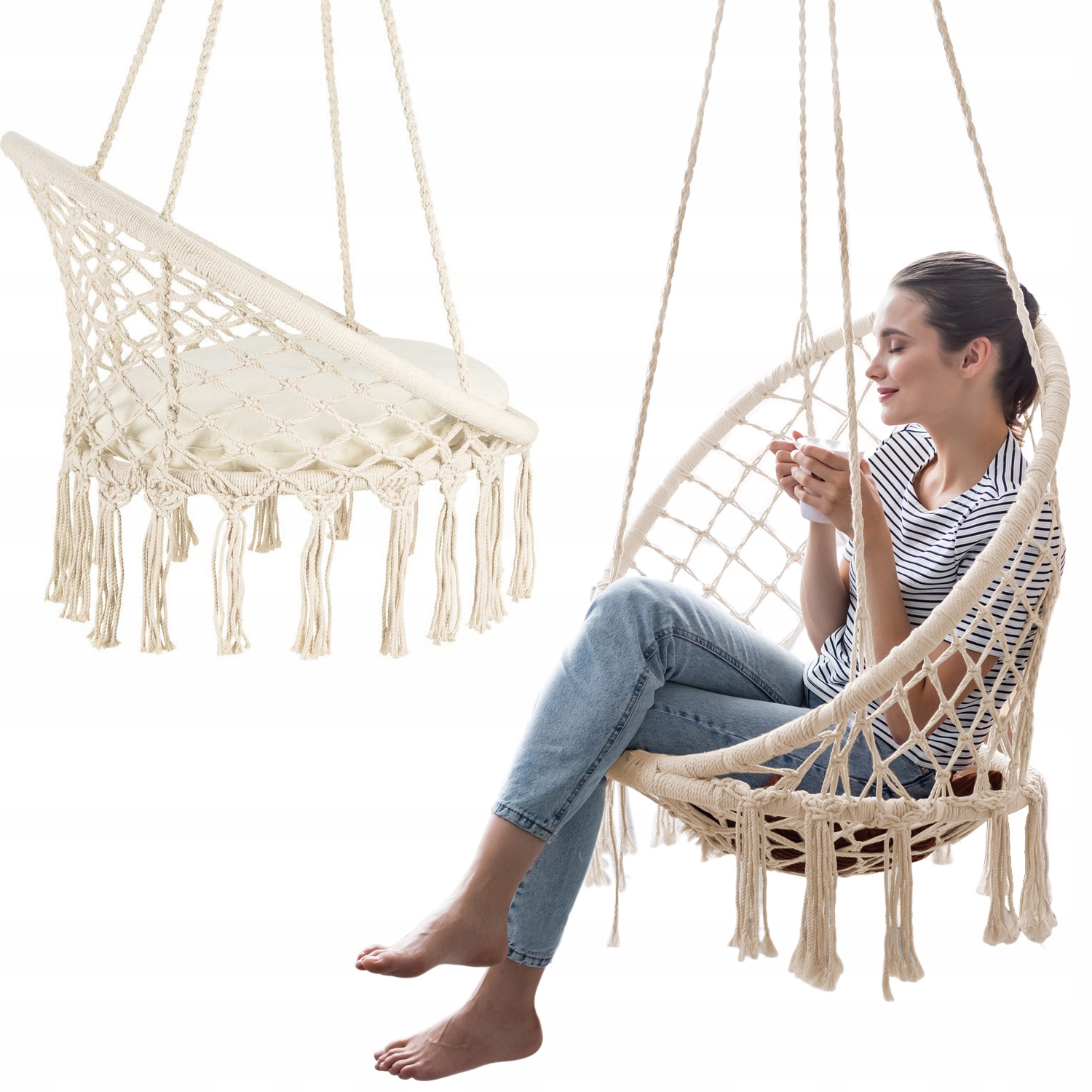 Zahradní Houpačka Závěsné Křeslo Čapí Hnízdo Boho Outtec