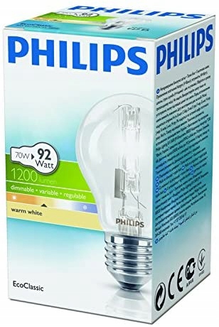 

Philips Żarówka HALOGEN.70W->[92W]E27 1200lmA55
