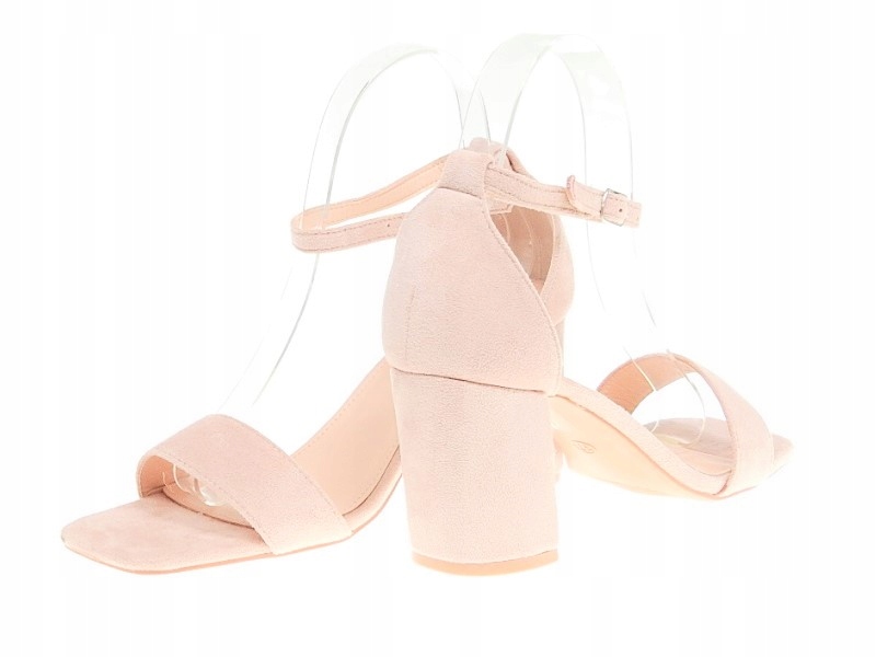 ZAMSZOWE SANDAŁY NA SŁUPKU Pink r.39 Rozmiar 39