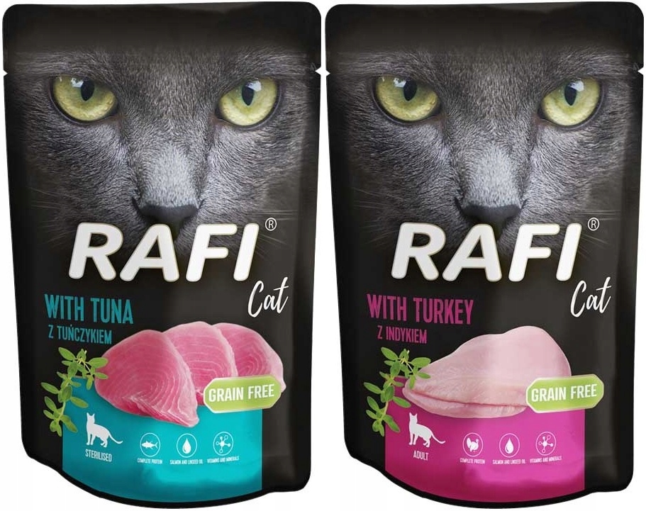 Levně Krmivo pro kočky mokré kapsička Rafi Dolina Noteci tuňák krůta 100 g x 20 g