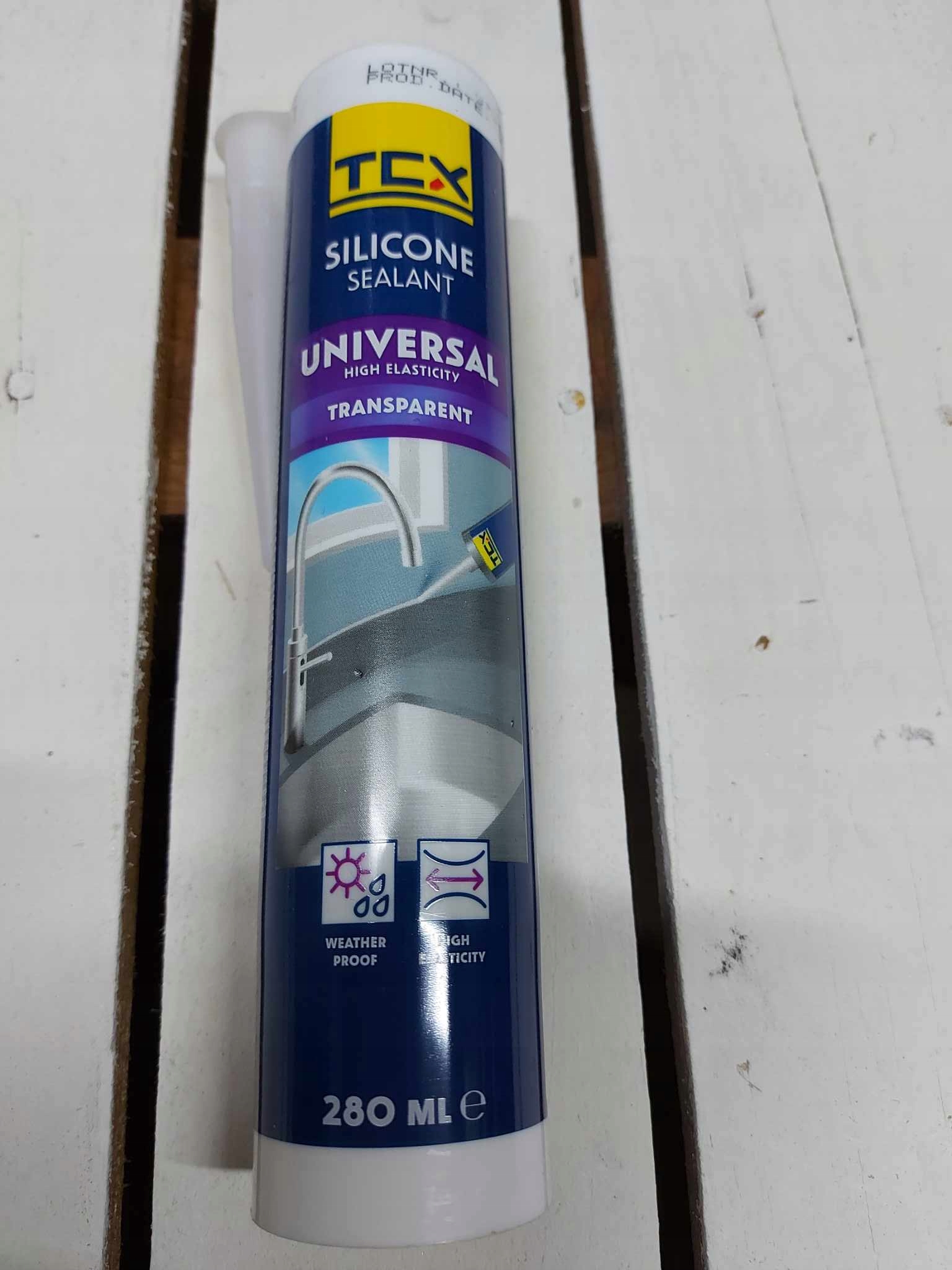 Kit silikonowy Silikon TCX Sanitarny 280 ml Transparent