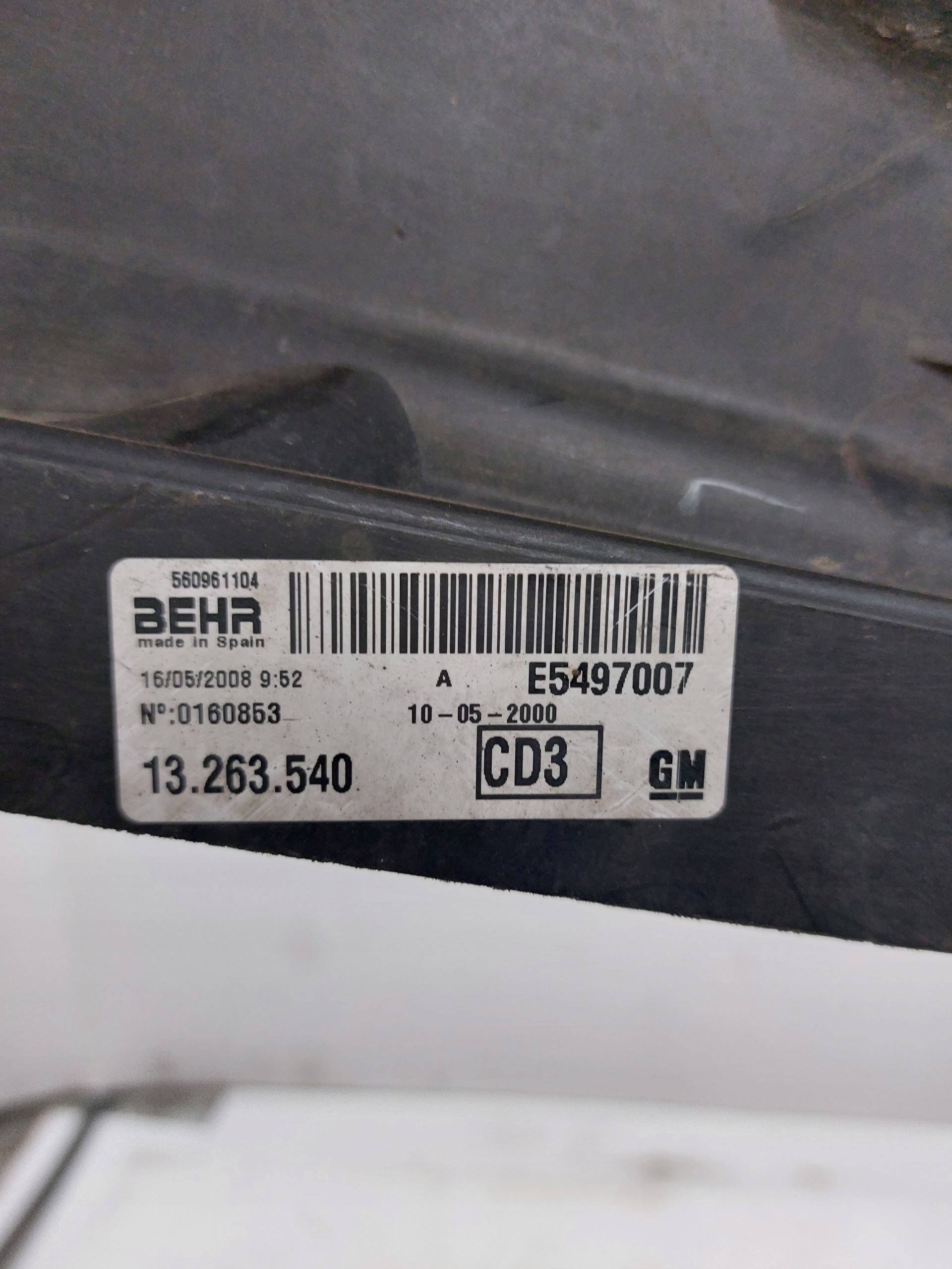 ventilátor chladiče OPEL CORSA D 1.0 13263540