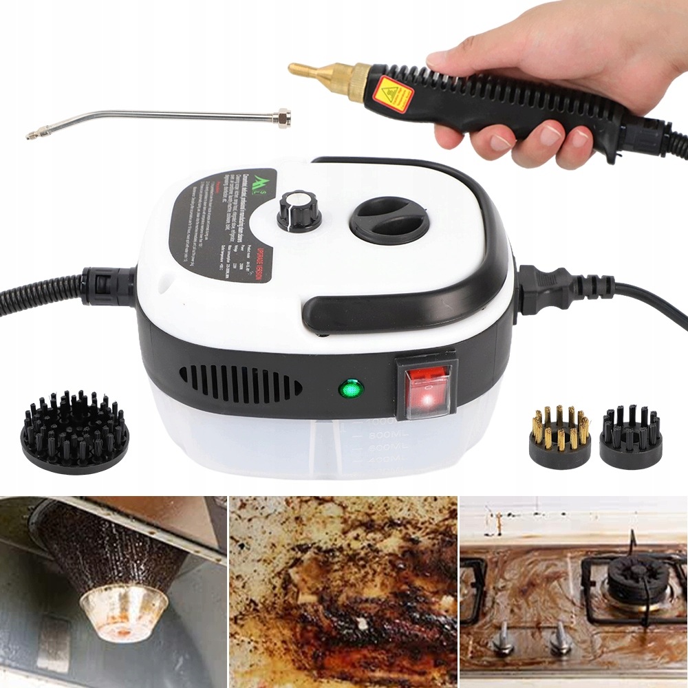 Parní čistič 2500 W Vysokotlaký 3 bar pro kuchyně Podlahy 6 rychlostních stupňů