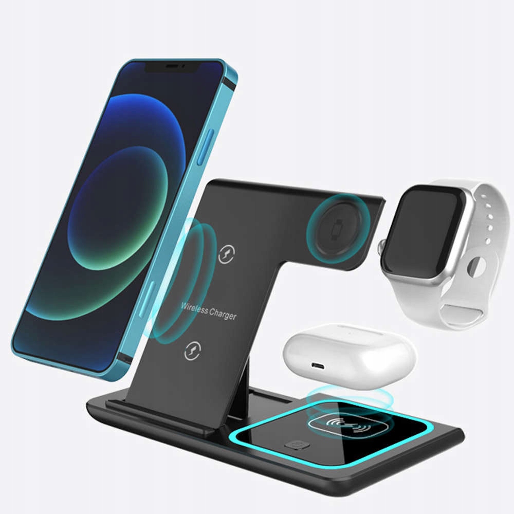 ŁADOWARKA BEZPRZEWODOWA INDUKCJA 15W DO IPHONE 3w1 Napięcie wyjściowe 12 V