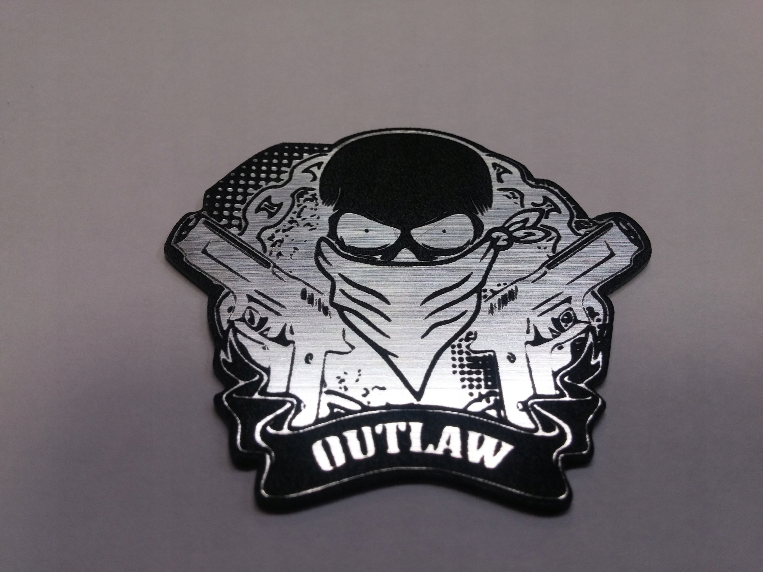 

Czacha Skull Cowboy Outlaw 45 x 40 mm *srebrna