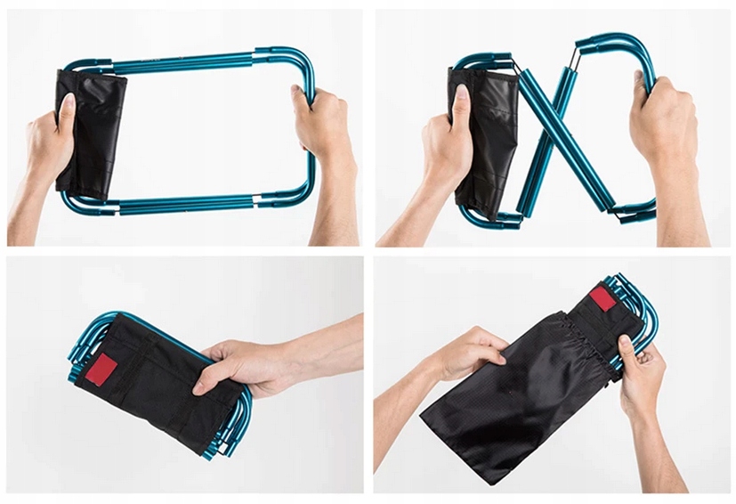 KRZESŁO TURYSTYCZNE SKŁADANE kieszonkowe lekkie Marka inna