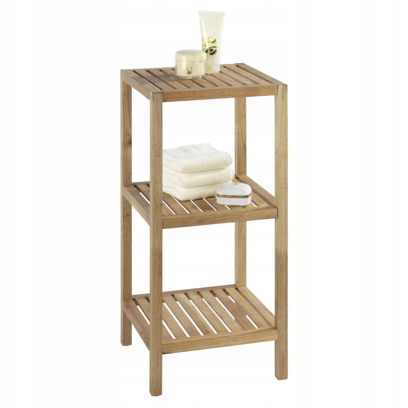 REGAŁ ŁAZIENKOWY DREWNIANY 3 PÓŁKI NORWAY WENKO