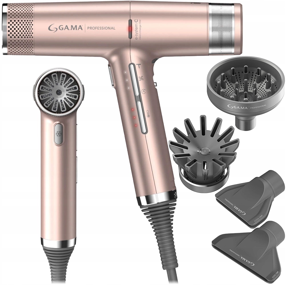 Suszarka Do Włosów Ga.ma Perfetto IQ3 Różowe Złoto 1600W Zestaw